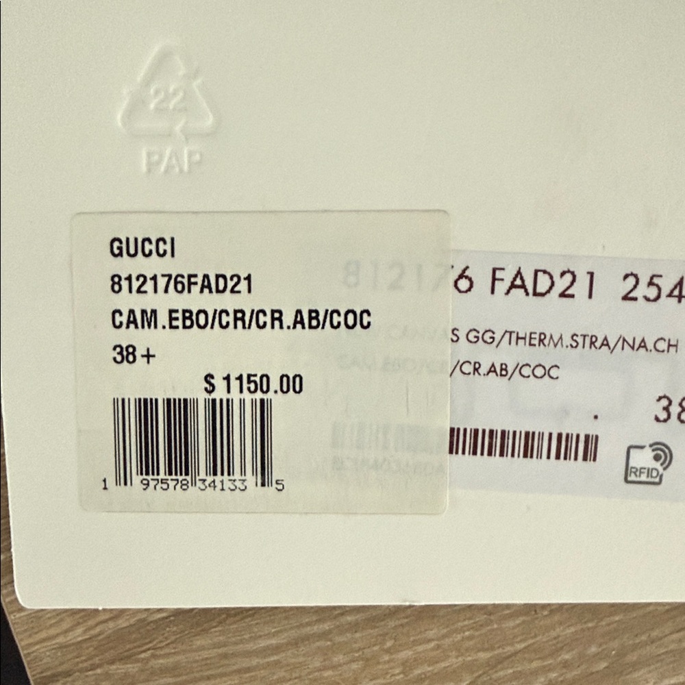 Gucci Women's Beige Rhinestone Slingback Heels - Picture 6 of 6